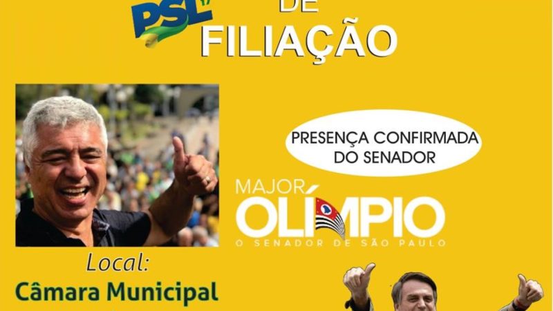 PSL de São Sebastião recebeu o Senador Major Olímpio