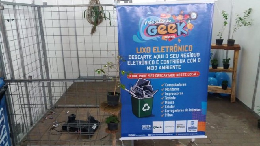 Prefeitura recolhe lixo eletrônico durante São Sebastião Geek Festival