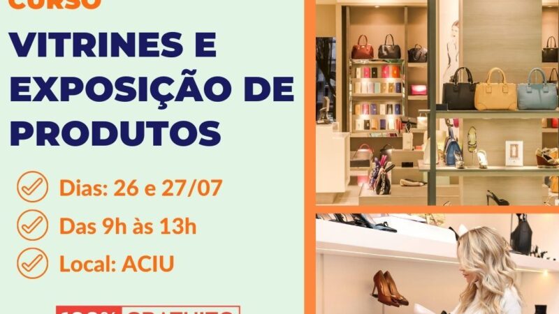 Curso de “Vitrines e Exposição de Produtos” em Ubatuba