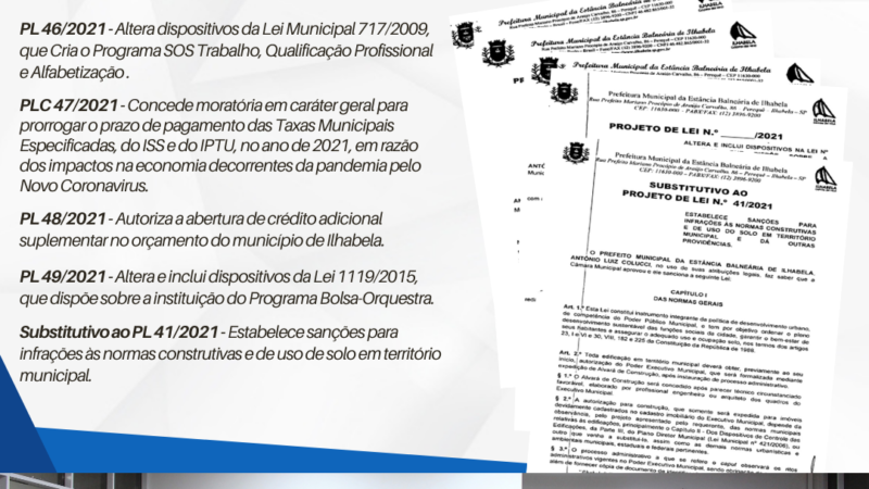 Câmara de Ilhabela recebe quatro novos projetos de lei