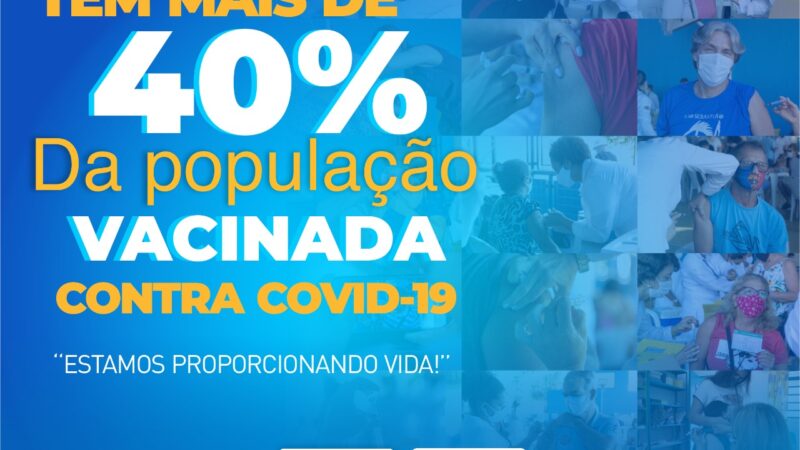 Mais de 40% da população Sebastianense está vacinada contra COVID-19