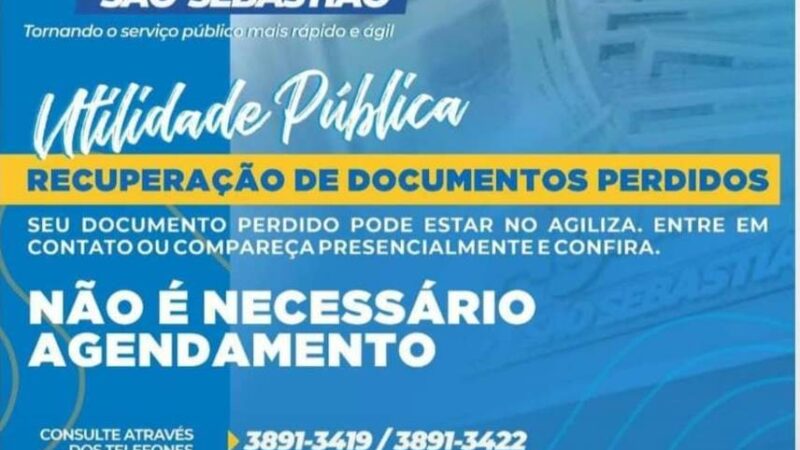 Perdeu seus documentos? Vá ao Agiliza!