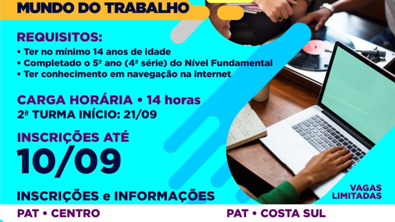 Encerram-se sexta-feira (10) inscrições para curso gratuito que auxilia a entrar no mercado de trabalho