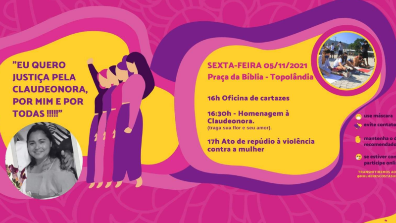 Ato de repúdio ao FEMINICÍDIO