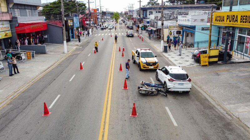 SIMULAÇÃO DE ACIDENTE NA AVENIDA GUARDA MOR LOBO VIANA