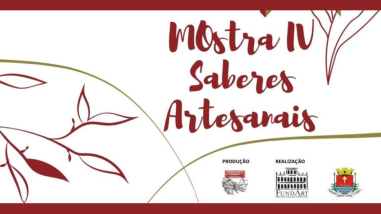Mostra Saberes Artesanais segue com inscrições até 24 de Agosto