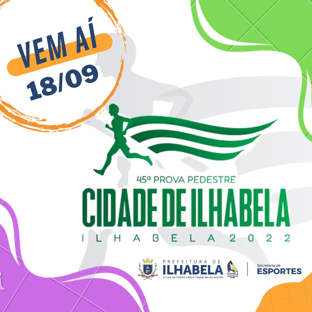 700 inscritos para a 45º Prova Pedestre Cidade de Ilhabela