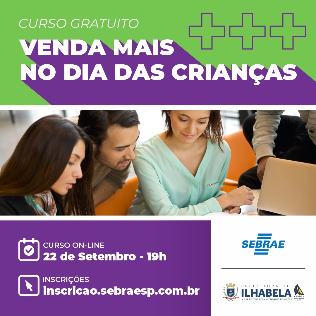 Evento on-line promovido pelo Sebrae para potencializar vendas no Dia das Crianças