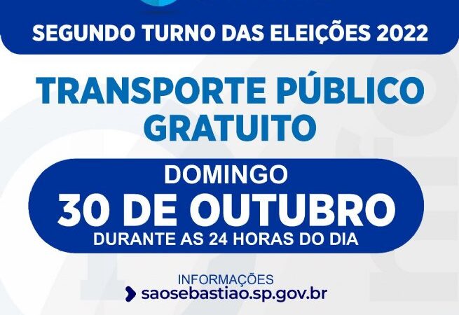 Transporte público gratuito no domingo em São Sebastião, devido às eleições