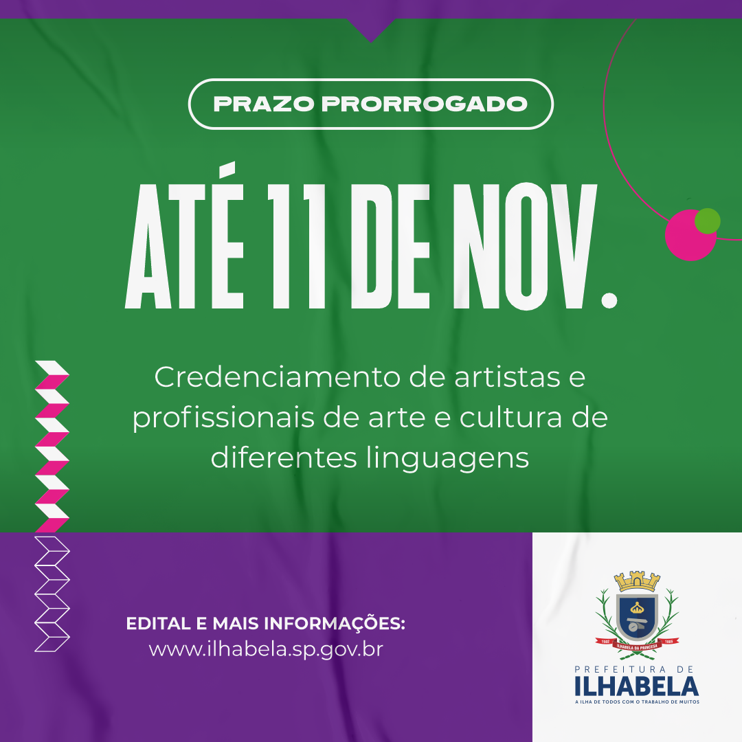 Inscrições para o credenciamento de artistas locais foi prorrogado