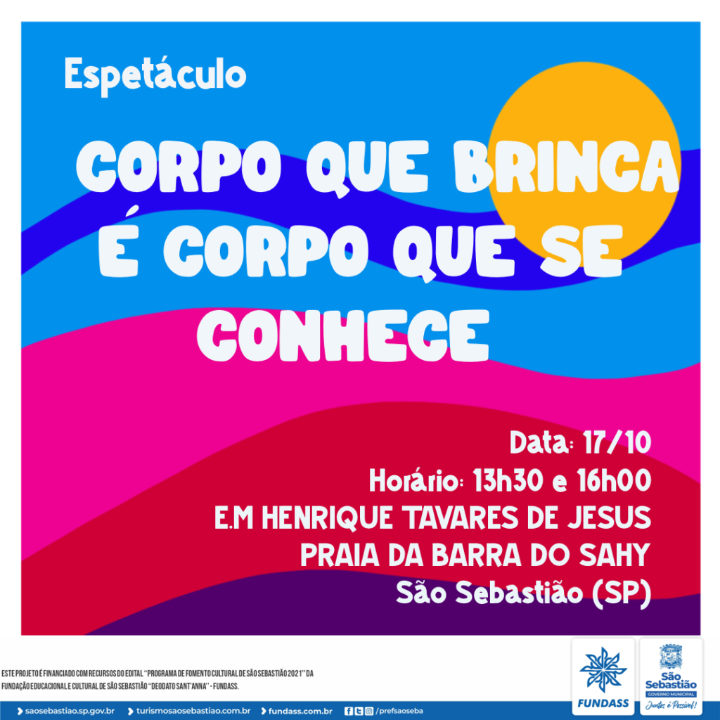 Espetáculo “Corpo que brinca é corpo que se conhece” é apresentado em São Sebastião