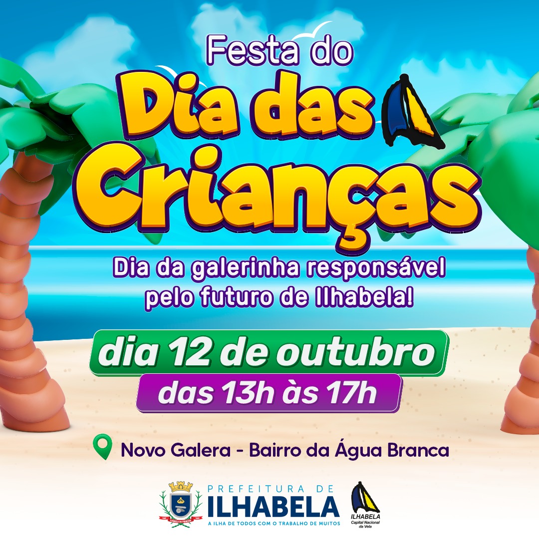 Dia das Crianças em Ilhabela com show do Patati Patatá