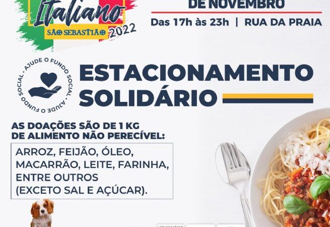 Estacionamento Solidário no Festival Italiano