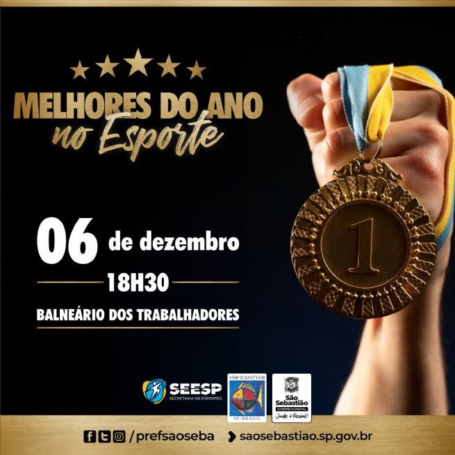 Troféu Melhores do Ano premiará destaques esportivos de São Sebastião