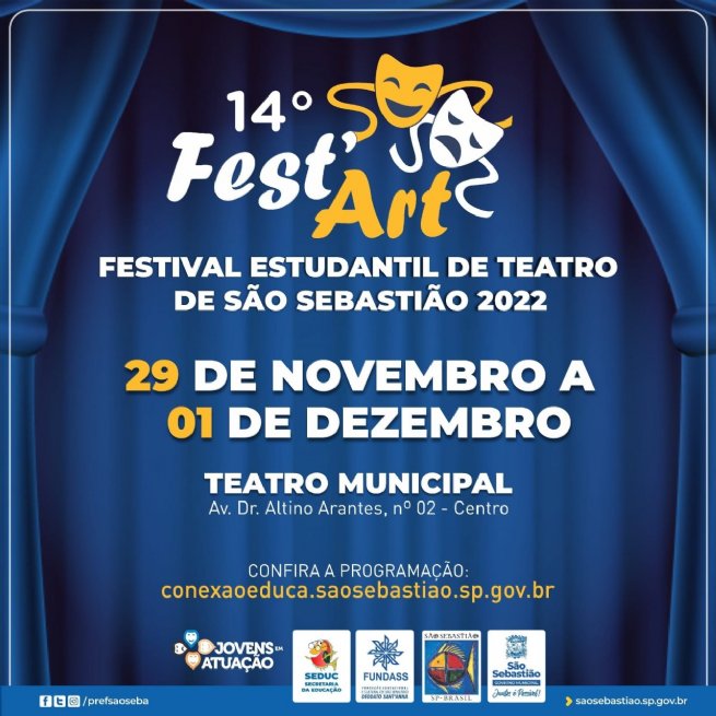14ª edição do Festival Estudantil de Teatro de São Sebastião (FestArt)