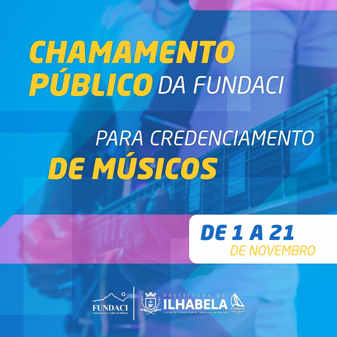 Inscrições abertas para músicos de Ilhabela