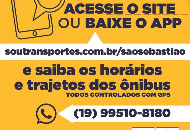Acesse o Site ou baixe o App para saber todas as informações sobre o Transporte Público Municipal