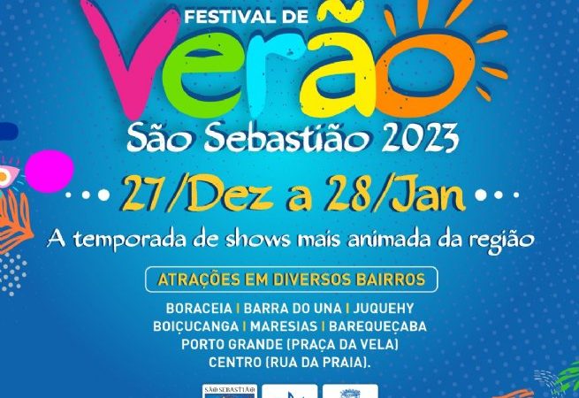 Confira a programação do Festival de Verão de São Sebastião!