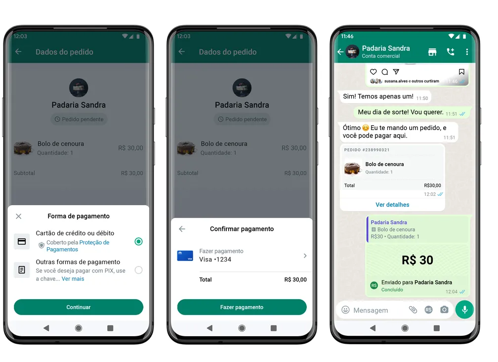 WhatsApp inicia pagamentos a empresas dentro do app