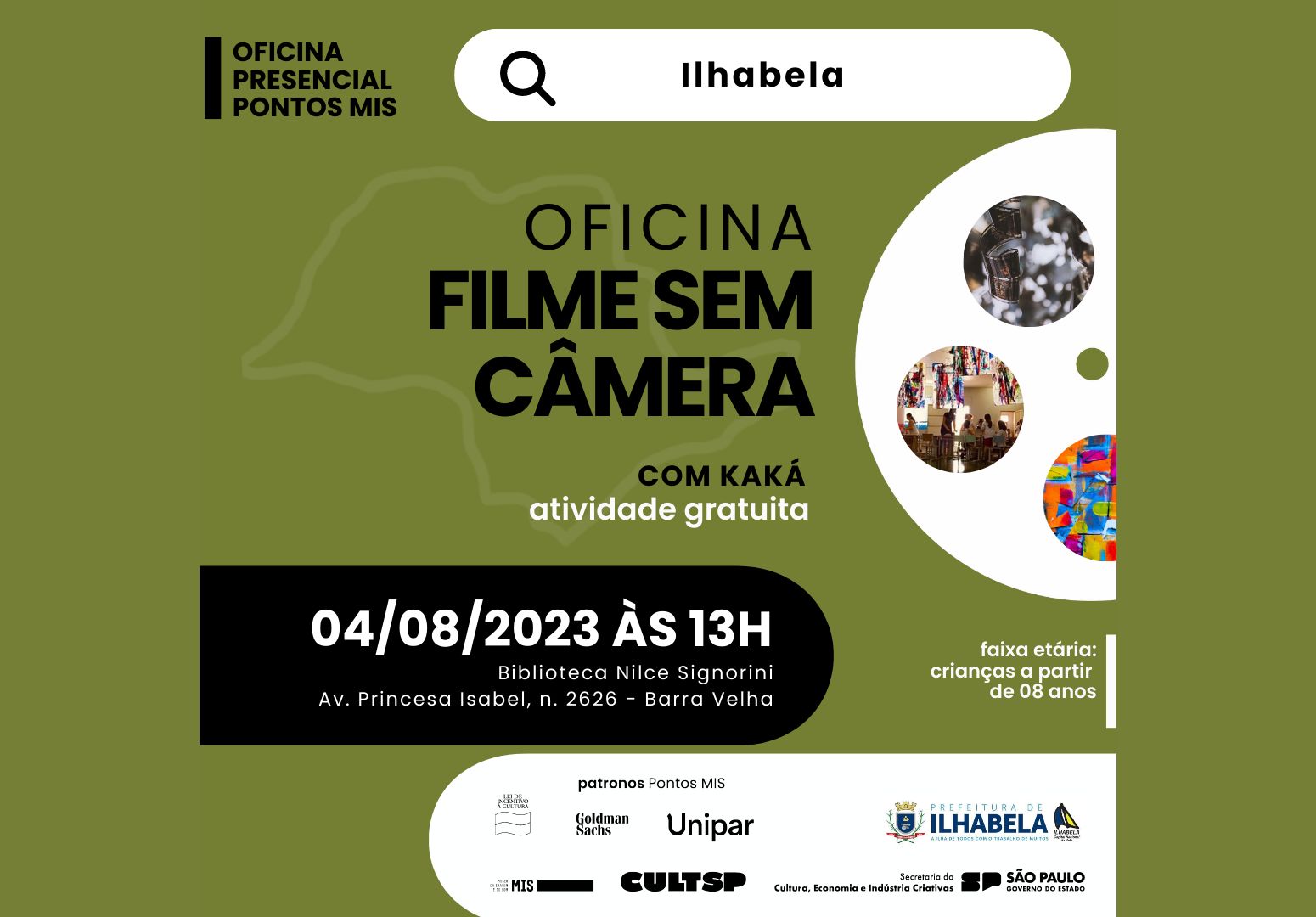 Pontos Mis de Ilhabela promove oficina “Filme sem Câmera”