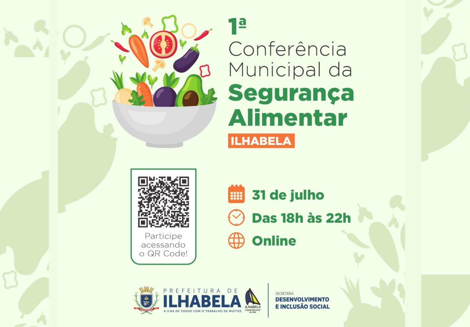 1ª Conferência Municipal de Segurança Alimentar e Nutricional é organizada pela Prefeitura de Ilhabela