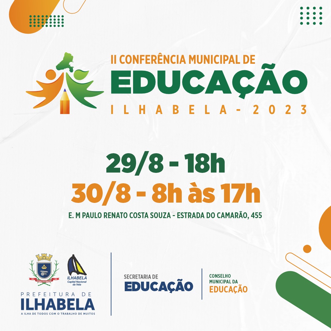 II Conferência Municipal de Educação de Ilhabela está com inscrições abertas