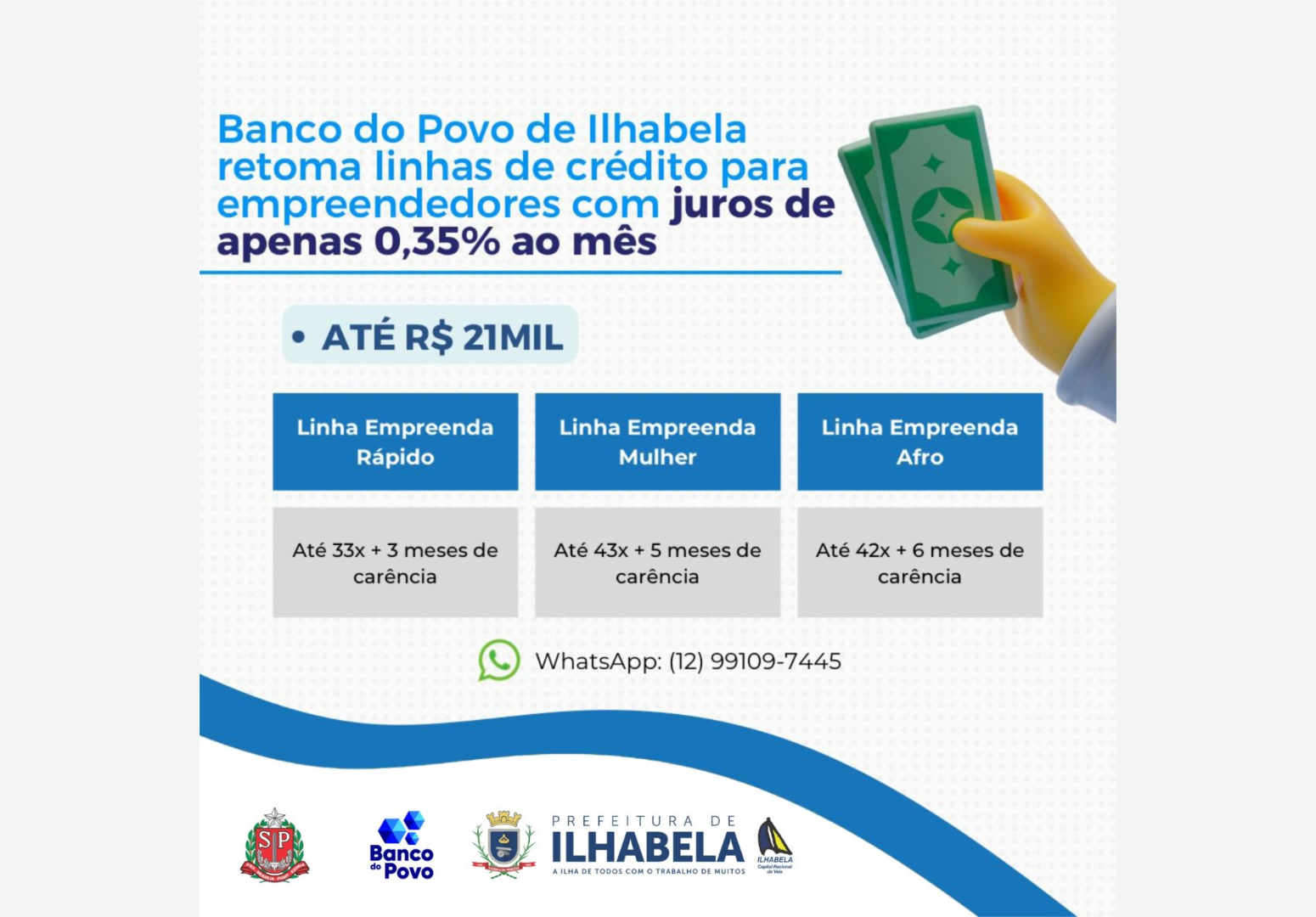 Banco do Povo de Ilhabela retoma linhas de crédito para empreendedores