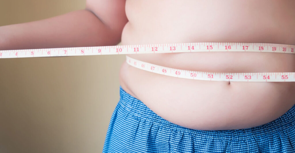 Acúmulo de gordura abdominal em crianças