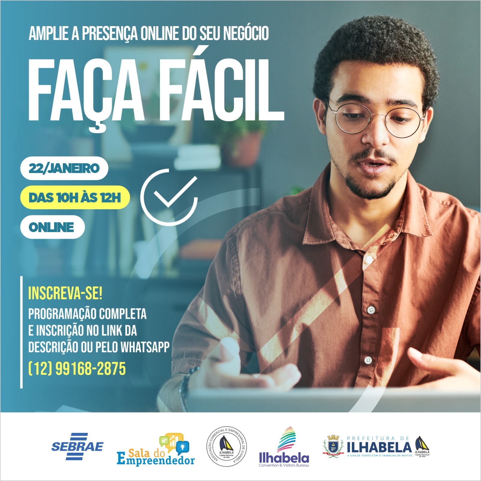 Empreendedores de Ilhabela já podem se inscrever para cursos gratuitos de alavancagem nas redes sociais