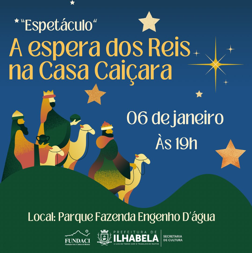 Fundaci apresenta espetáculo “A Espera dos Reis na Casa Caiçara” em Ilhabela neste sábado