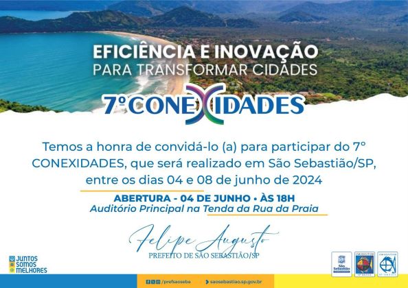 7ª edição do CONEXIDADES acontece hoje em São Sebastião