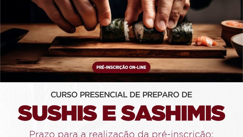 Em Ilhabela, curso de Sushis e Sashimis em parceria com o SENAC