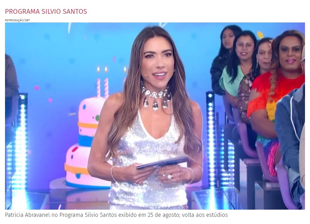Patricia Abravanel é aplaudida de pé ao voltar aos trabalhos no SBT