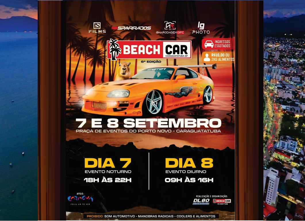 Caraguatatuba recebe Beach Car neste final de semana