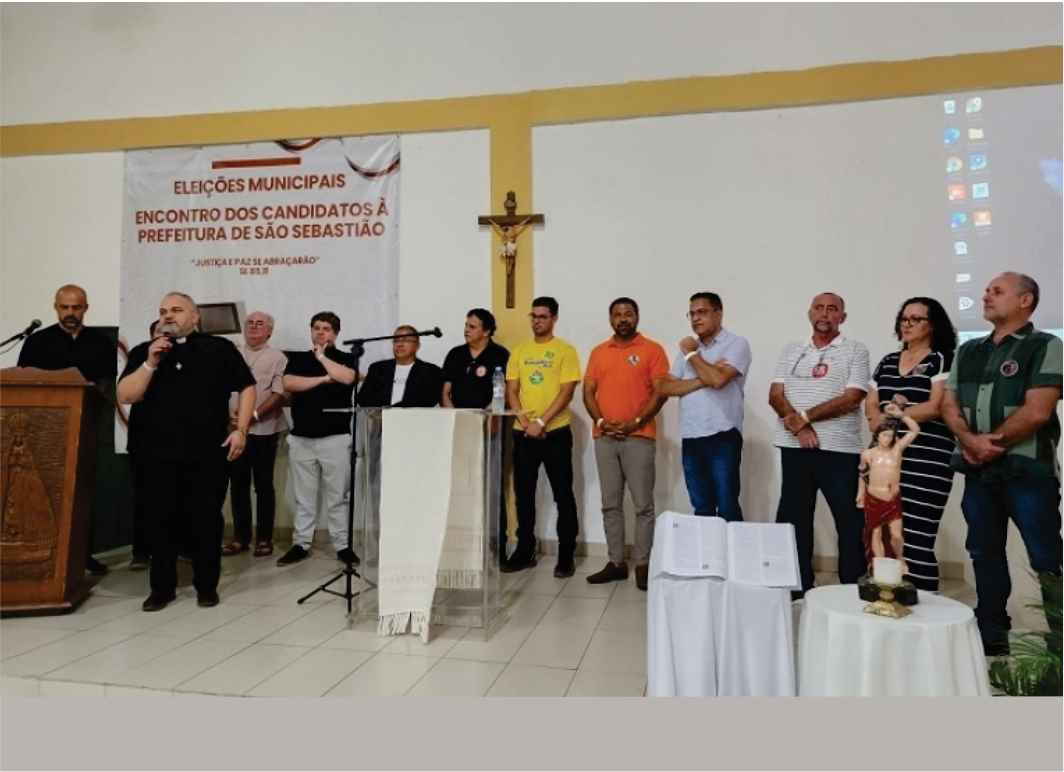 Encontro da Igreja Católica reúne pela 1ª vez todos os candidatos a prefeito de São Sebastião
