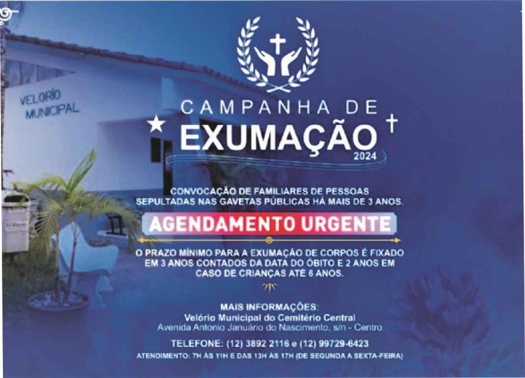 Prefeitura de São Sebastião convoca familiares para exumação dos corpos de parentes sepultadas há mais de três anos