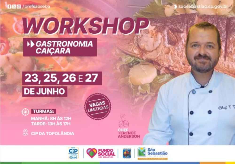 Fundo Social de São Sebastião oferece workshop gratuito de Gastronomia Caiçara