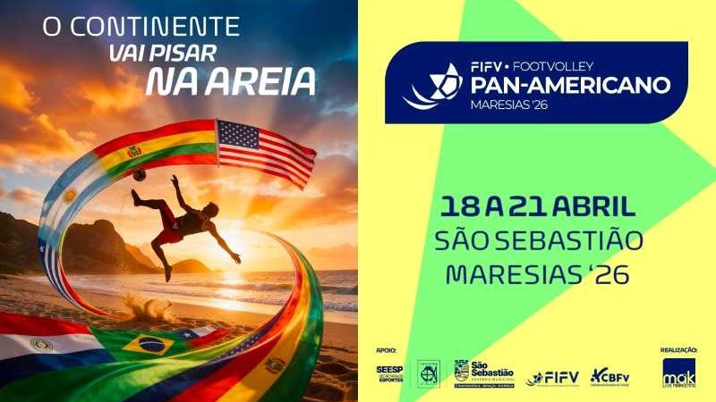 São Sebastião irá sediar Pan-Americano de Futevôlei