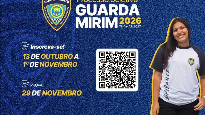 Processo Seletivo da Guarda Mirim de São Sebastião está com inscrições abertas